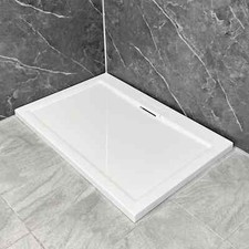 Manhattan Duralite Shower Tray V2 1200mm x 800mm White with Concealed Waste