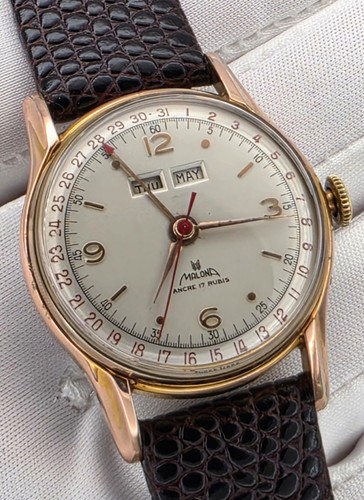 Vintage swiss triple calendar - triple,