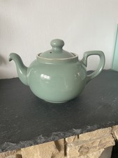 DENBY MANOR GREEN TEAPOT STONEWARE TABLEWARE