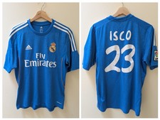 2013/14 Adidas Real Madrid Away Blue Soccer Jersey Isco 23 Small