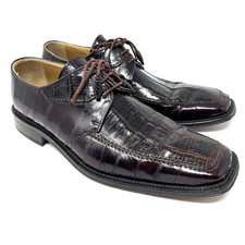 David Eden Genuine Crocodile Leather Derby Shoes Mens Size 8