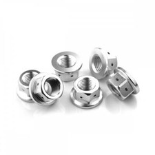 Ducati 749R 03-06 Aluminium Sprocket Nut Drilled for Lockwire Silver