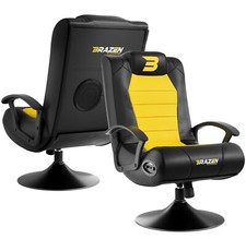 BraZen Bluetooth Gaming Chair - Stag 2.1 Surround Sound Speakers - Yellow