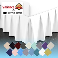 400 THREAD COUNT LUXURY 100% EGYPTIAN COTTON FRILLED VALANCE SHEET ALL SIZES