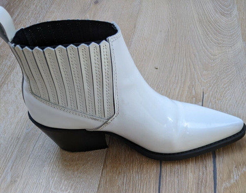 Leather ankle cowboy boots - leather,