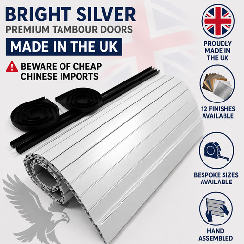 Tambour door bright silver - tambour,
