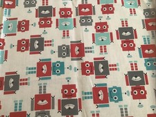 Robert Kaufman Fun Bots 109cm X 52 Cm