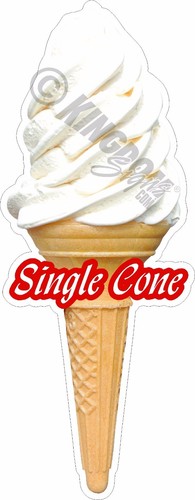 Soft ice cream single cone - soft,