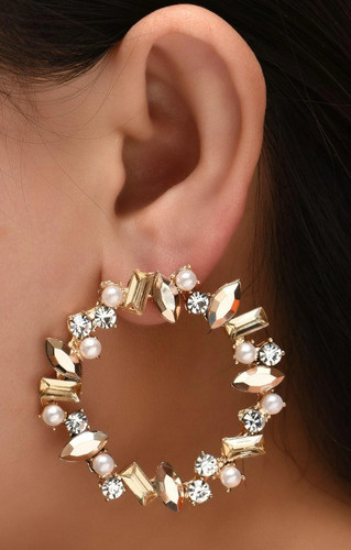 Pearl earrings diamond - earrings,,