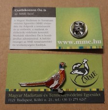 MME PHEASANT Charity Pin Badge RSPB Interest BIRD