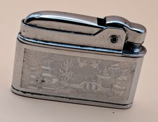 [Vintage MOSDA Streamline Chrome Lighter] Made in England, 1950s, Good Condition