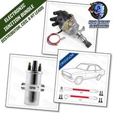 Ford Kent Crossflow Engines Electronic Distributor Viper Coil and 10mm HT Leads