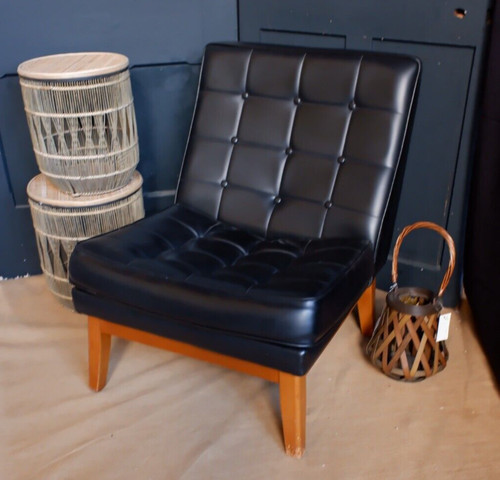 Black faux leather - black, vinyl