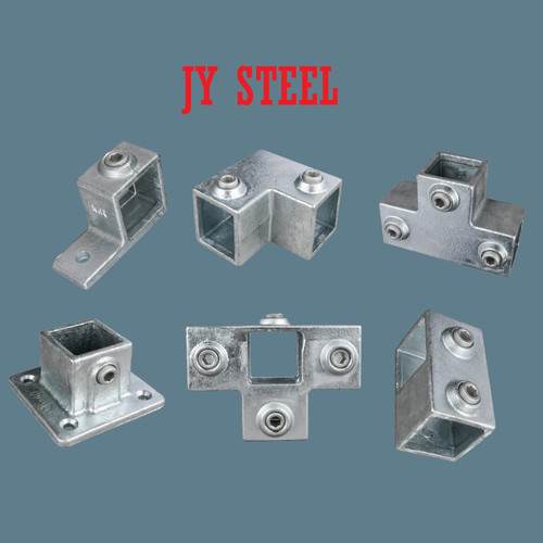 Galvanised square clamps - galvanised,