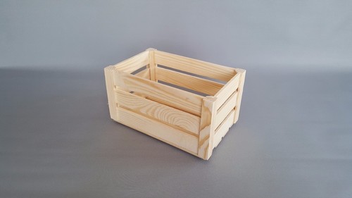 Wooden crate box decoupage - wooden,