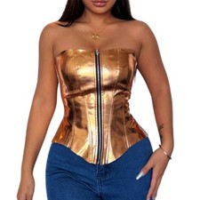 Corset Lingerie for Women Underbust Golden/Silver Shapewear Bustier