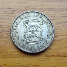 GEORGE V SILVER SIXPENCE 1926