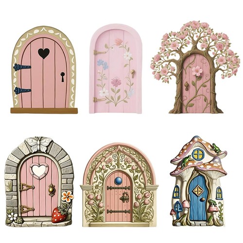6pcs fairy door - door,, garden