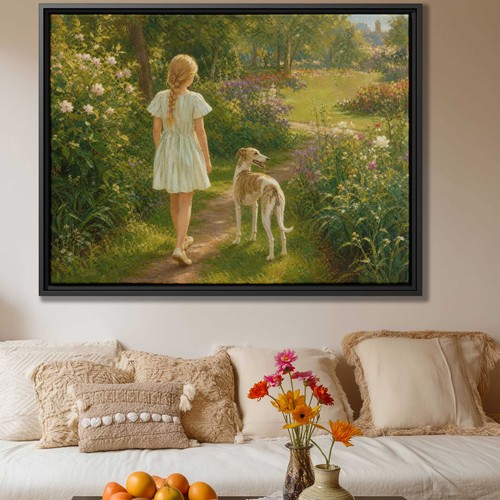 Oil painting whippet dog - painting,