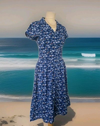 Vintage 1940s 1950s style - , blue