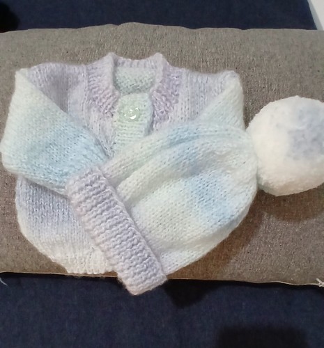 Hand knitted baby cardigan - knitted, &