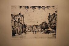 Neumünster Großflecken Kuhberg original etching Bühring Oertling Kieler Straße