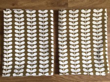 USED 2 Housewife Pillowcases Handmade With Orla Kiely Fabric Tiny Stem Cocoa