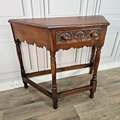 Antique oak side table - antique,