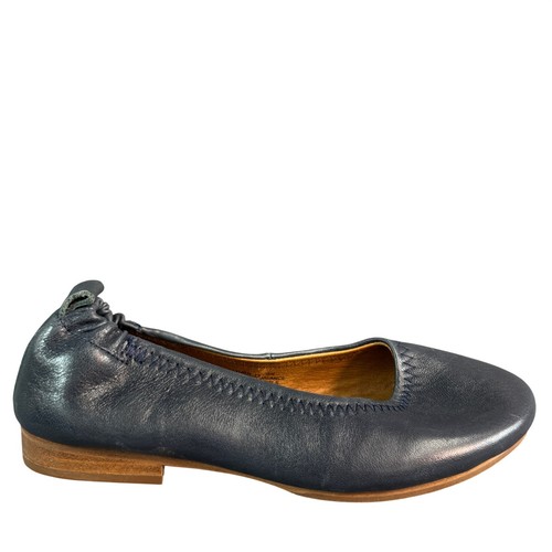 Sofft navy blue leather ballet - leather,