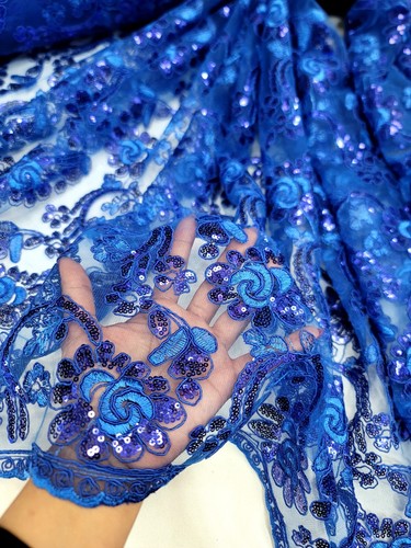 Royal blue lace corded - royal,