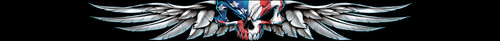 Sticker skull usa - flag, xxl