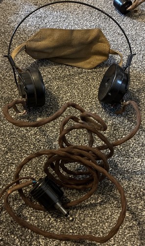Ww2 military radio headphones - military,