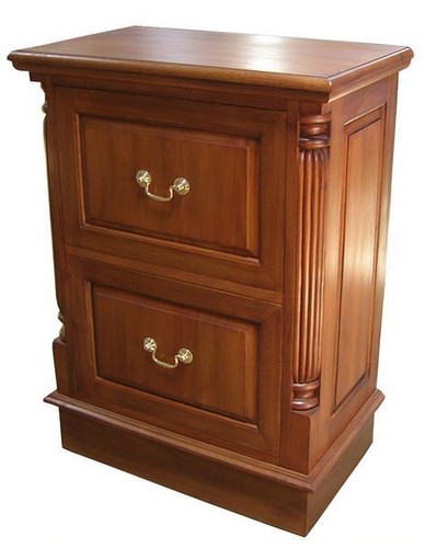 Mahogany filing cabinet - mahogany,