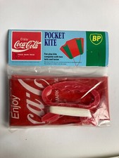 Coca Cola Promo Merchandise Soft Drink Pocket Kite Plastic NOS Vintage BP Fuel