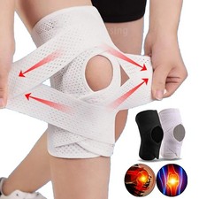 Knee Arthritis Support Brace Guard Stabilizer Strap Open Wrap Adjustable GYM