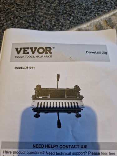 Vevor dovetail jig inches - 12,