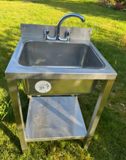 Commercial Stainless Steel Kitchen Sink + Taps - Excellent Condition - RRP £750