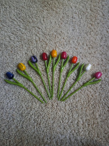 Wooden tulips flower wood - wooden,