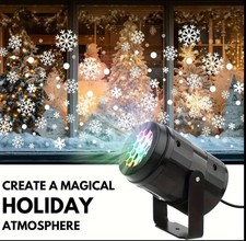 LED Snowflake Christmas Projector Indoor Moving Laser Light Lamp Party Decor UK