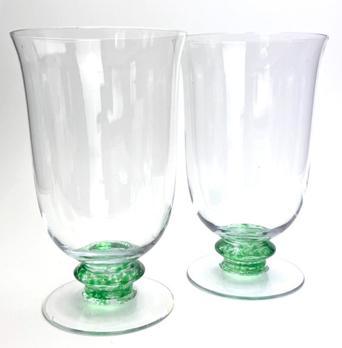 Glass water goblets - water, pair