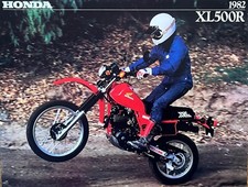 1982 Honda XL500R 4-page sales brochure-literature  XL 500