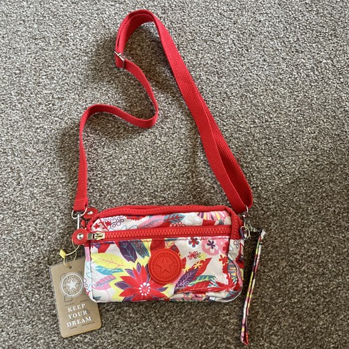 Kipling red floral crossbody - kipling,