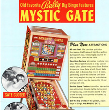 Rare Bally Mystic Gate Pinball Bingo Game Arcade Flyer Ad 8x11  Original