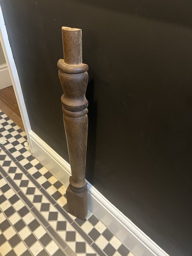 Oak georgian half newel post - oak,