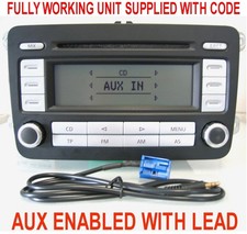 VW RCD 300 AUX IN STEREO RADIO