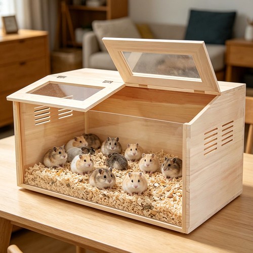 Wooden brooder box for chicks - wooden,