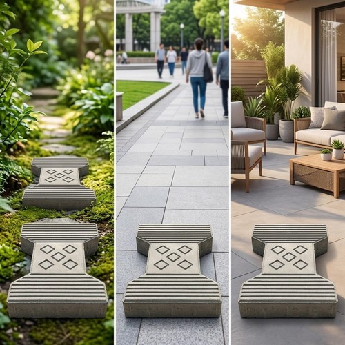 Concrete brick mould - concrete, garden