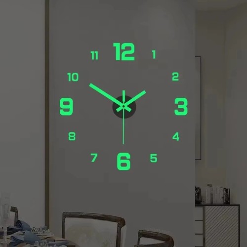 Luminous wall clock frameless - wall,