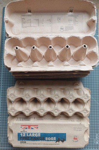 Reclaimed empty egg boxes box - reclaimed,