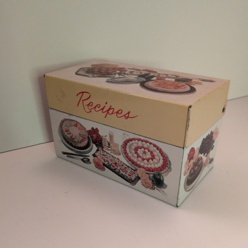 Vintage recipes tin - vintage,